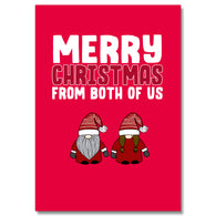 Merry Christmas From Both Of Us Christmas Card